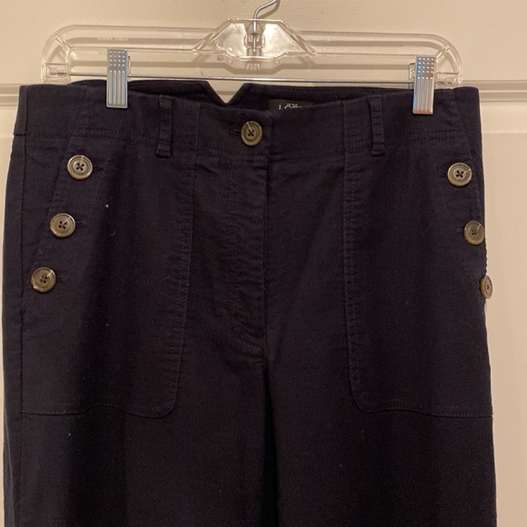 Loft wide leg navy pant. Never worn.  Tag still on - Picture 2 of 5